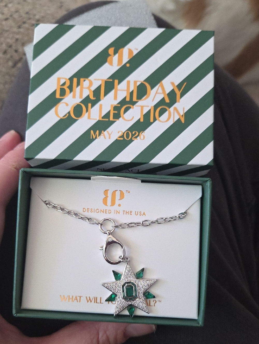 BD Birthday Collection May 2026 Green Star Pendant Necklace Bomb Party